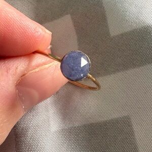 Gold Tanzanite Gem Ring Size 7